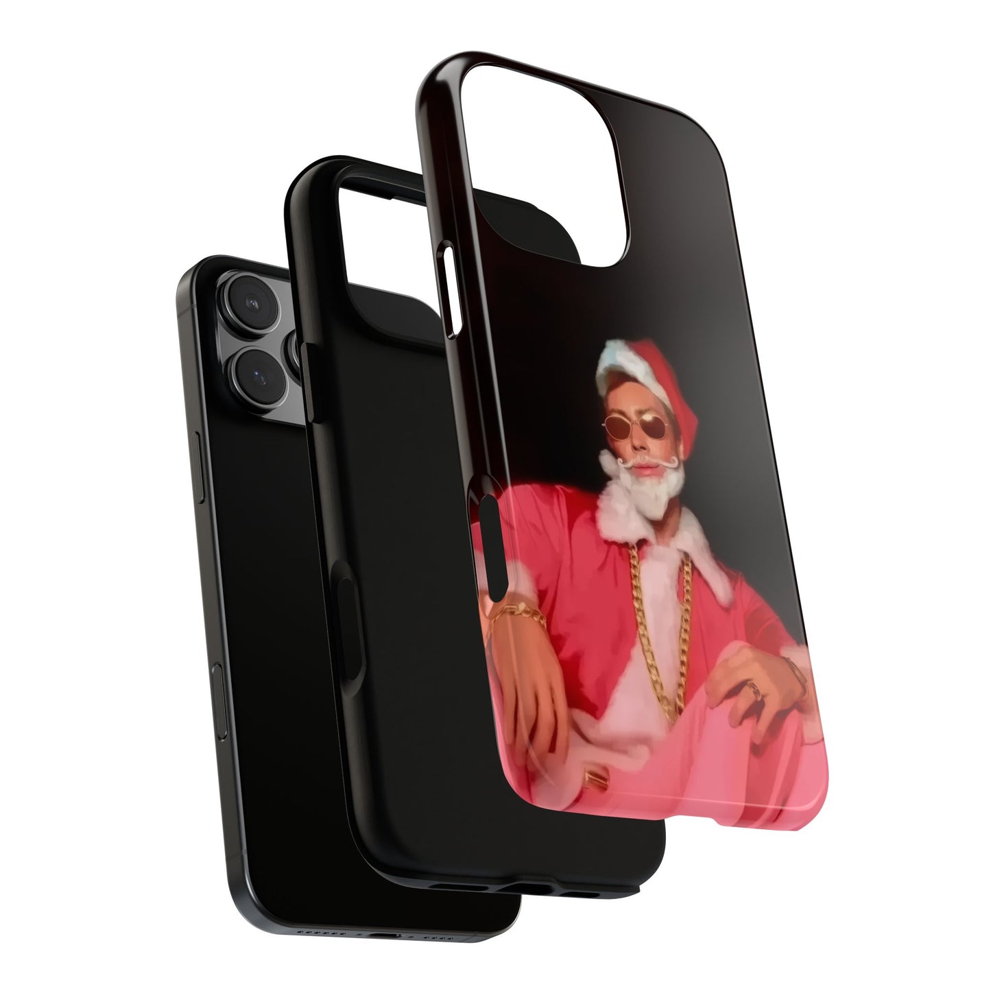 Mewing Santa Phone Case Black #0002