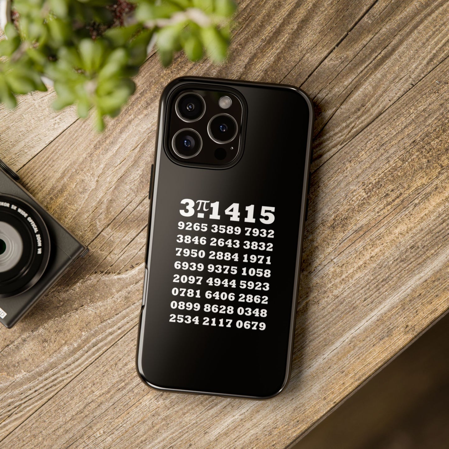 Pi Number 100 Digits Phone Case Black #0004