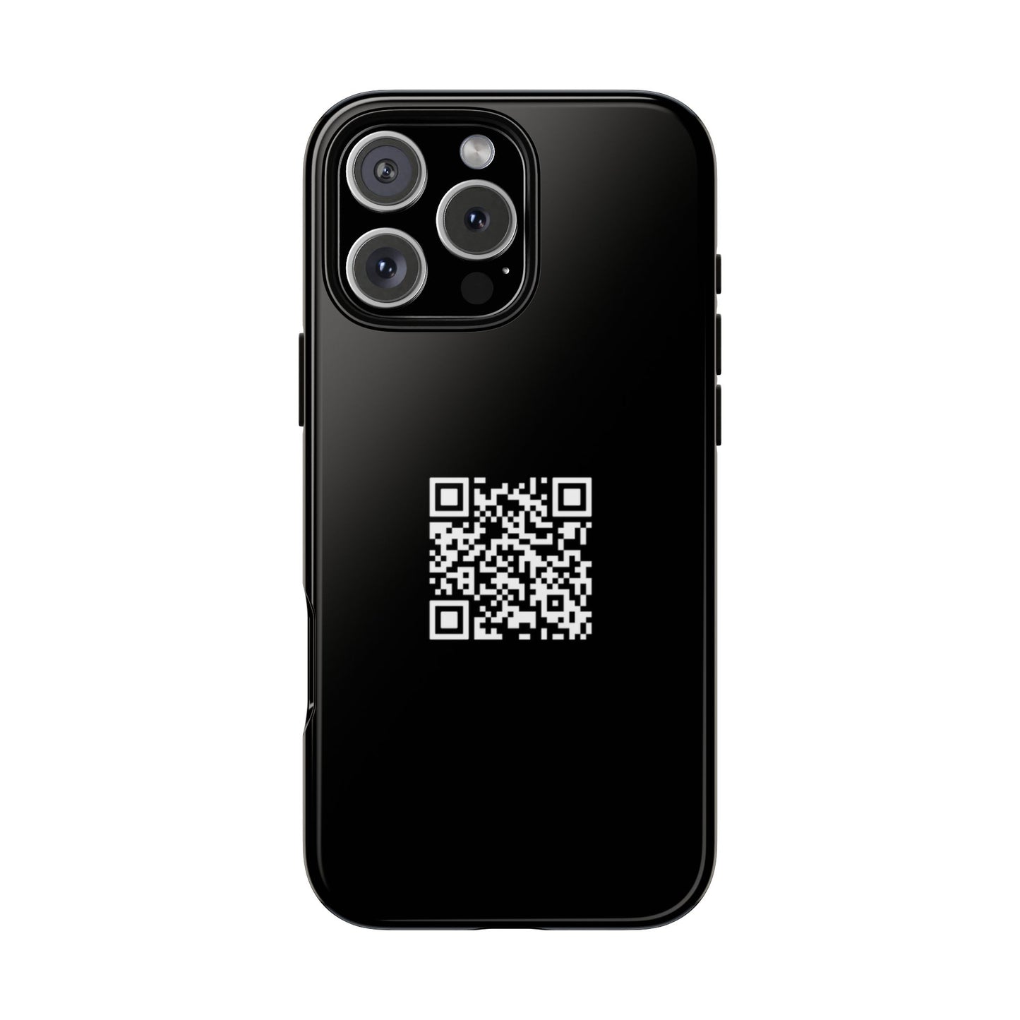 Never Gonna Give You Up QR Code Phone Case Black #0003