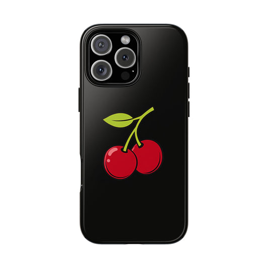 Stylish Cherry Phone Case Black #0010