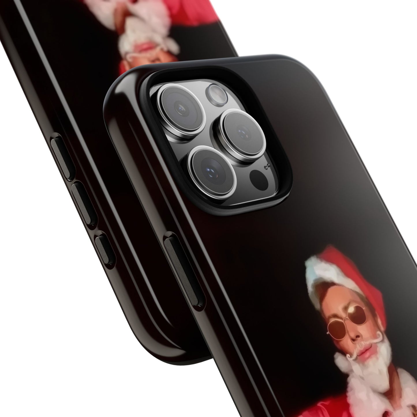 Mewing Santa Phone Case Black #0002