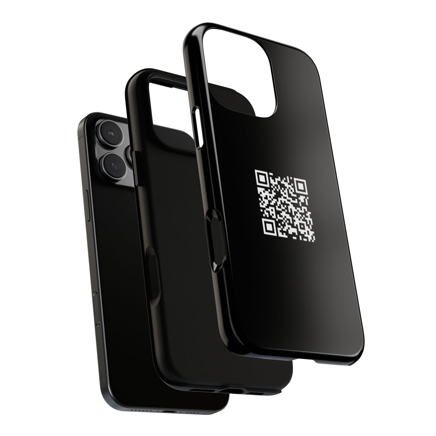 Never Gonna Give You Up QR Code Phone Case Black #0003