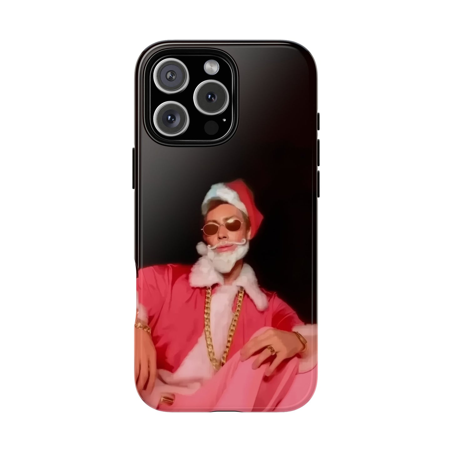 Mewing Santa Phone Case Black #0002