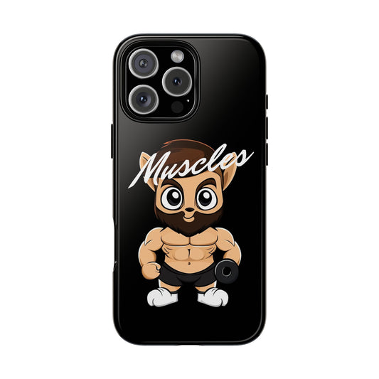 Muscle Man Phone Case Black #0009
